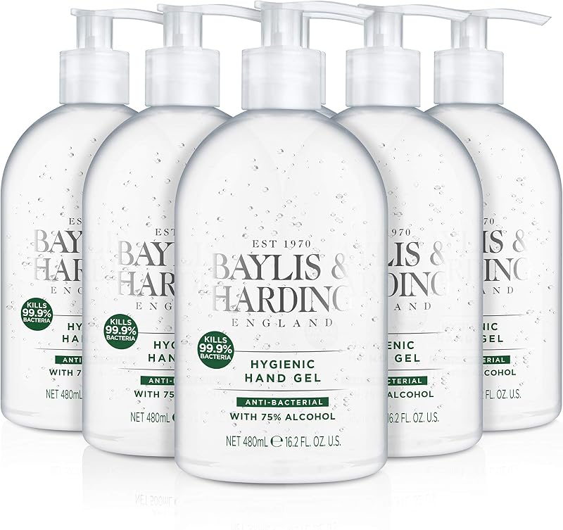 Baylis & Harding Anti-bacterial Unfragranced Hand Gel 480ml Pack of 6