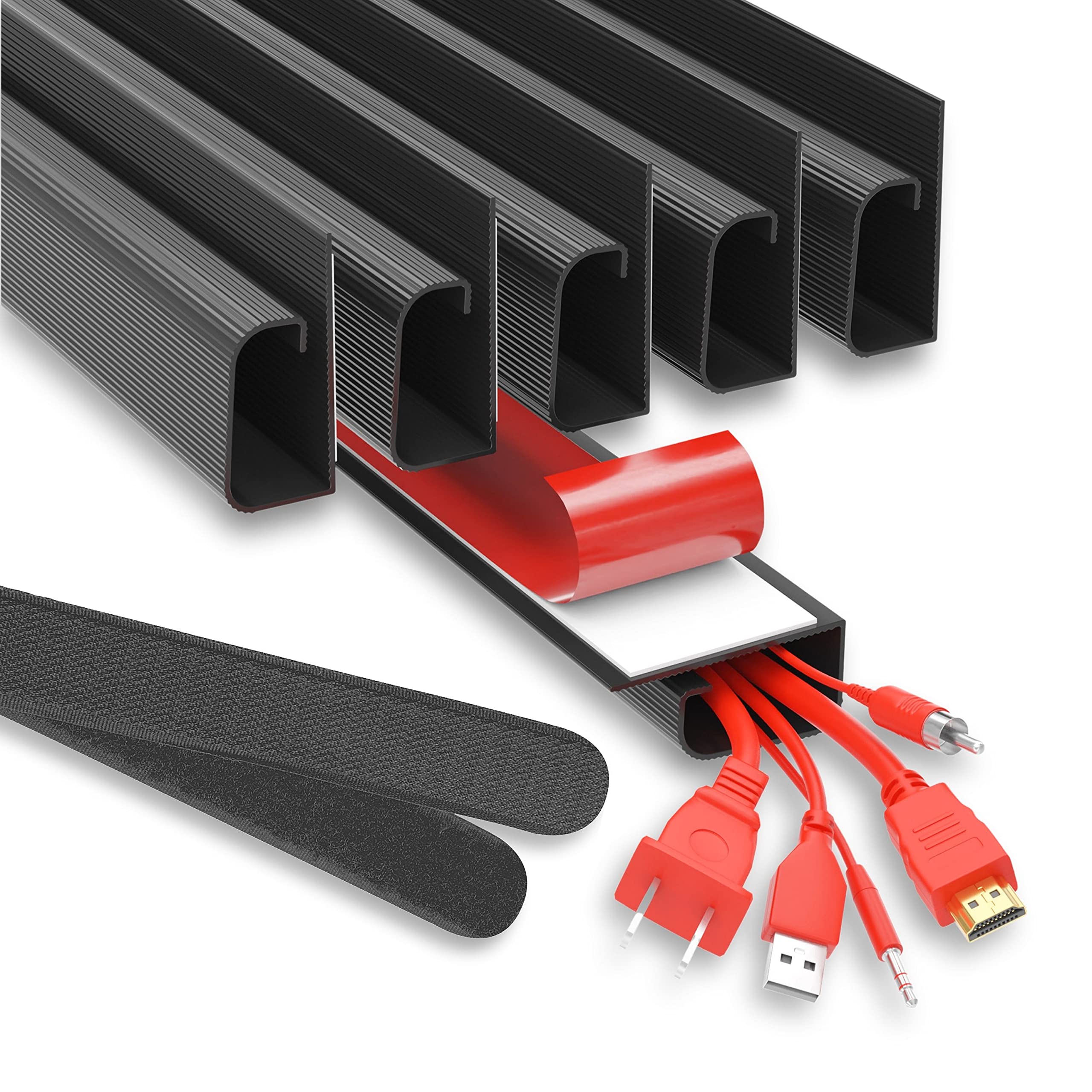 Scanfield Cable Tidy Under Desk Cable Management, Under Desk Cable Management Tray, Maximises Airflow, Sturdy & Spacious Cable Tray Wire Organiser, Easy To Install, Modular Cable Rack Storage Shelf