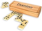 Luptons Traditional Dominoes Set Double Six Wooden Case Kids Adults Board Game view 4