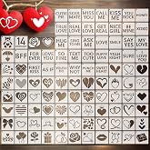 Fainne 100 Pcs 2 Inch Small Stencils for Painting, Heart | Reusable Craft Stencils, DIY Scrapbook, Wood Wall Fabric Rock Chalkboard Sign Painting, Home Art Decor Projects