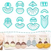 TAINSKY Tassel Polymer Clay Cutters, 14 Shapes Macrame Polymer Clay Cutters for Earrings Making