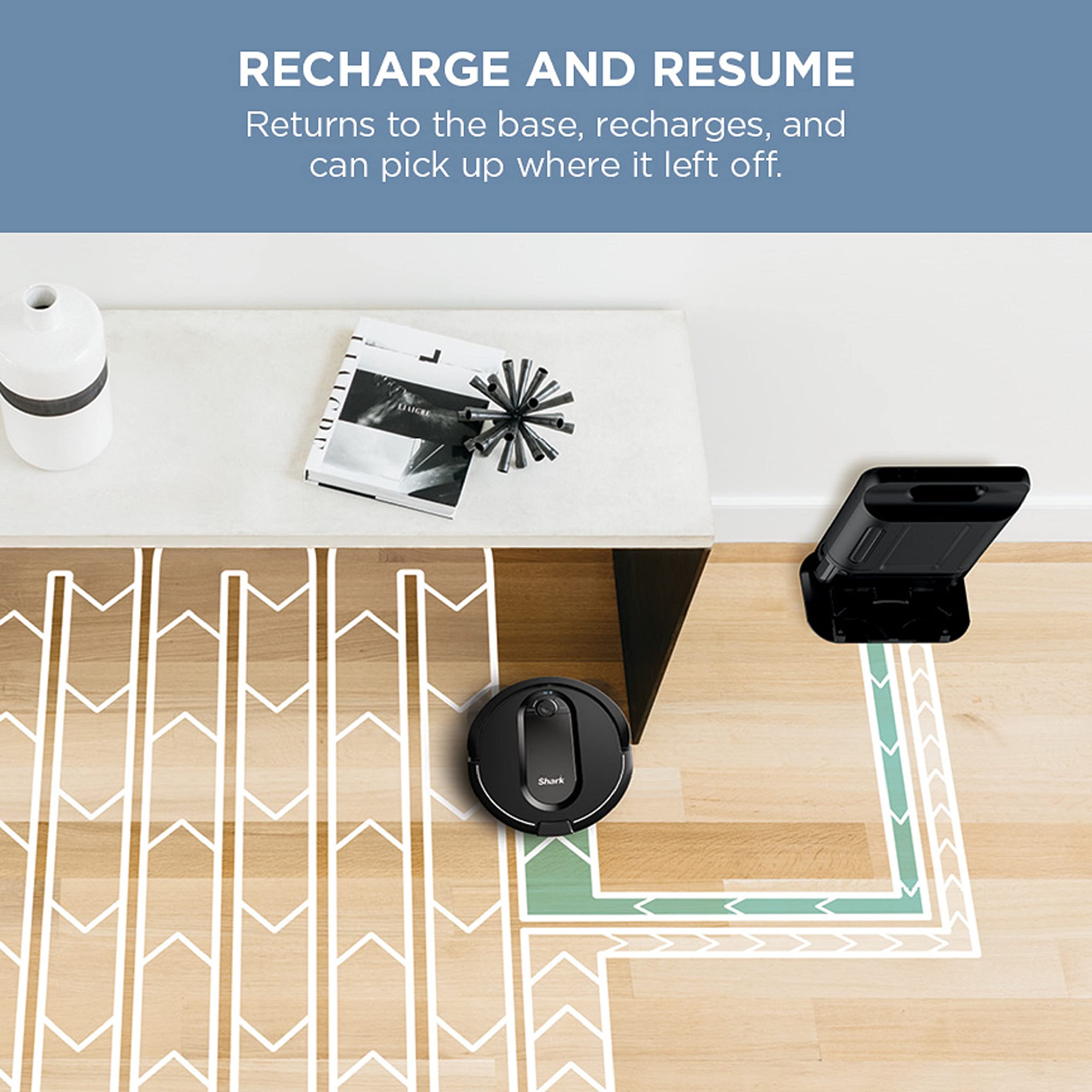 Shark IQ Robot Vacuum AV1002AE with XL Self-Empty Base, Self-Cleaning Brushroll, Advanced Navigation, Wi-Fi, Compatible with Alexa, 2nd Generation - View 7