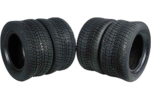MASSFX Golf Cart Tire Set - 205/50-10 - 4 Ply Rating - 6MM Tread Depth - 205x50x10 (Four Pack)