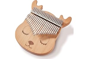 Byla Kalimba 21 Keys Play More Songs Solid Wood Mahogany Portable Thumb piano Finger piano Cartoons Cute Mbira Calimba Marimba Musical Instruments Adults,Child and Beginners