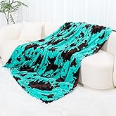 SEEGU Twin Size Turquoise Bed Blanket - Extra Warm Fuzzy Fleece for Winter Lightweight & Breathable All-Season Use Perfect for Bed, Couch, Dorm Rooms 60"x80"