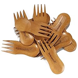 BambooMN Solid Bamboo Stubby Spork 4" - All Natural