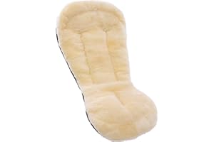 Lambskin Liner Star from WERNER CHRIST Baby – Universal Sheepskin seat Cushion for Stroller, pram, Pushchair, Buggy & Jogger, Comfortable Natural Medical Grade Insert for Baby Seats