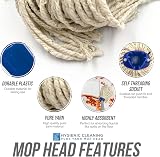 TDBS Mop Heads Replacement Colour Coded Self Threading Socket No.12 Blue Pack view 2