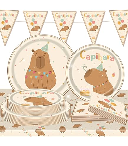 CY2SIDE Capybara Stationery Party Gift - 12 Pack Valentines Gifts with Fun Animal Color 4-in-1 Ballpoint Pen Sticky Note Sticker and Organza, Capybara Valentines Party Favor Goodie Bag Fillers