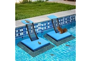 Weallere Animal Saving Escape Ramp,Animal Saver for Swimming Pool Critter, Rescue for Toads, Lizards, Ducks, Snakes, Chipmunk, Mice, Blue 2pcs