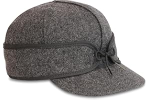 Stormy Kromer The Original Cap, Wool Blend Hat, Warm Winter Outdoor Cap with Flannel Lining, Earflaps, for Men and Women