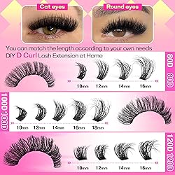 Lash Clusters Kit Thick Lash Extension Kit D Volume