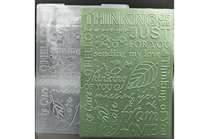 Plastic Embossing Folder 5x7 Inch Greetings Card Paper Crafts Plastic Textured Impressions for Card Making Scrapbooking