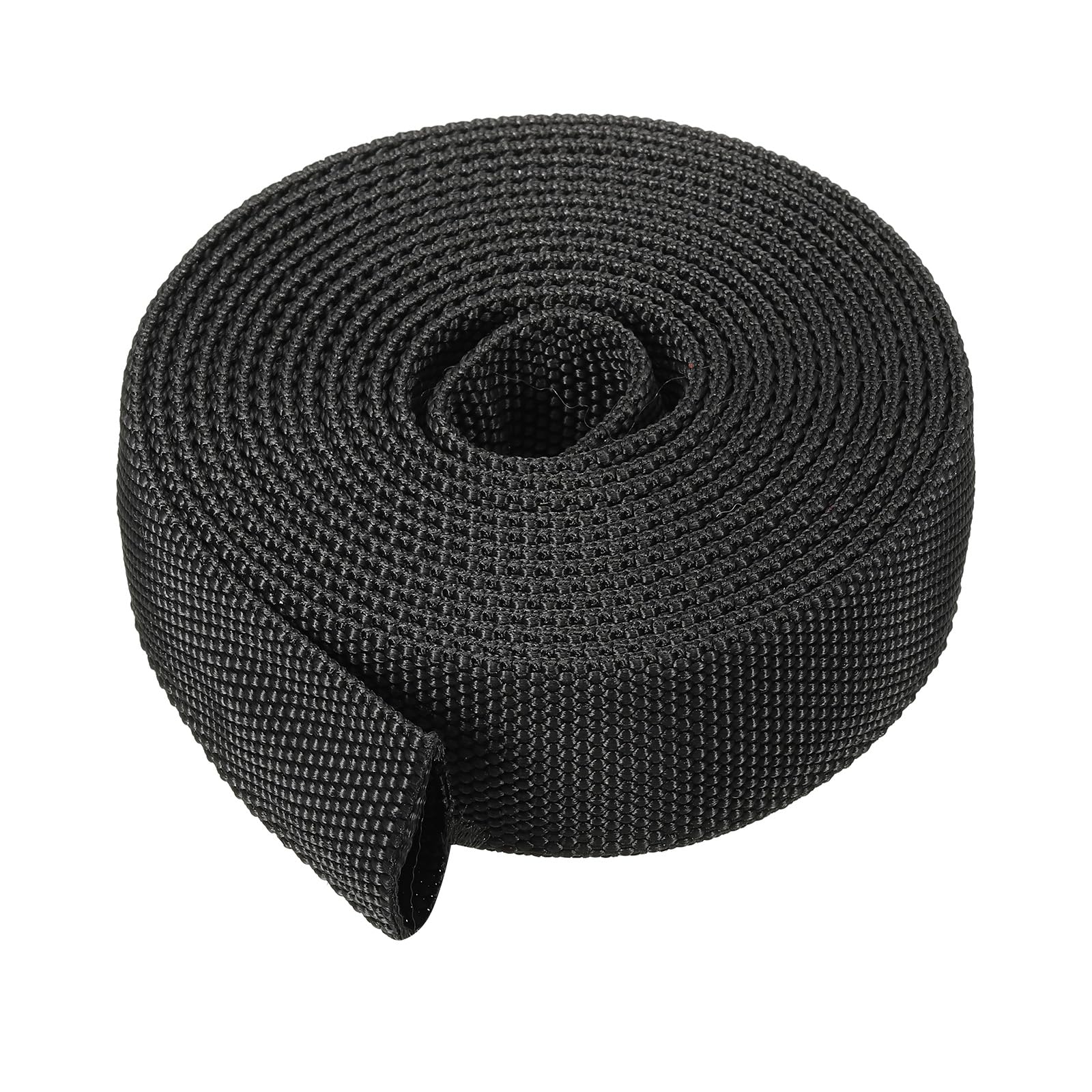 PATIKIL 0.7" Dia 10FT Nylon Protective Hose Sleeve, Cable Cover Sheath Protection for Welding Tig Torch Hydraulic Hose, Black