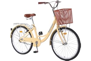 CYCLIST SAWYER Beach Cruiser Bike, 26 inch Adults Bicycle for Women Single Speed, Cruiser Bikes for Women with Basket & Steel Rack, Women's Bike for Commuting, City Bike for Adults