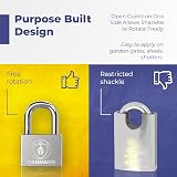 Magmaus PDL50 Never-Rust Heavy Duty Padlock 10mm Shackle Stainless Steel 3 Keys view 5
