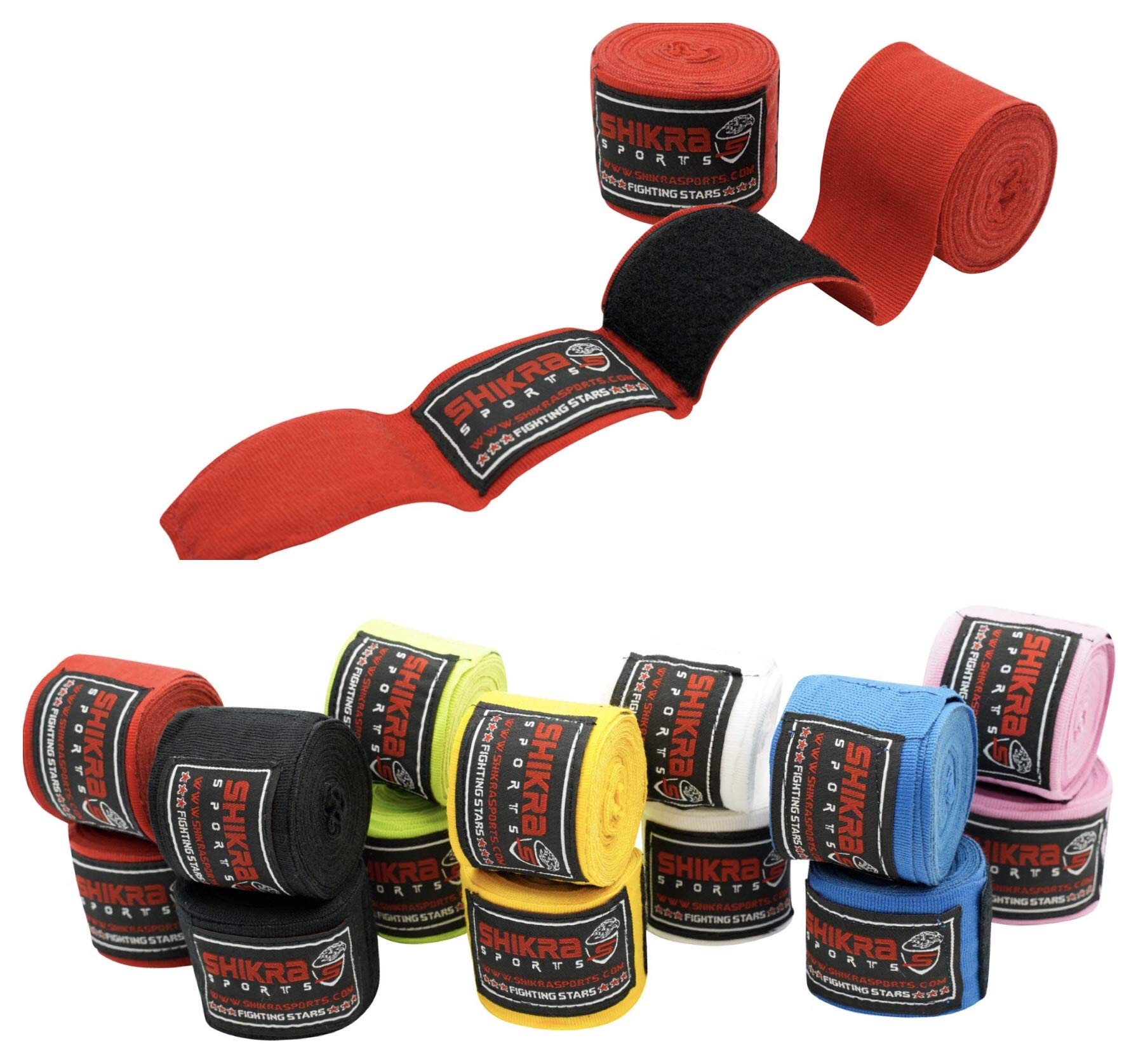 Shikra™ Sports MMA Boxing Hand Wraps Inner Gloves Fist Protector Muay Thai Bandage (Red, 5M)