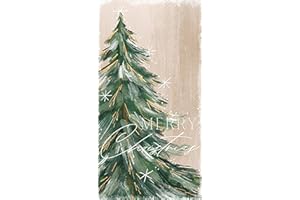 IHR Ideal Home Range Dinner Napkins Disposable 3-Ply Paper Hand Towels, 8.5" x 4.5", Gilded Painterly Tree, 16-Count