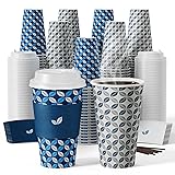 JOLLY CHEF 16 oz Coffee Cups with Lids 100