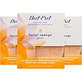 Buf-Puf Gentle Facial Sponge, Dermatologist Developed, Removes Deep Down Dirt &amp; Makeup that Causes Breakouts and Blackheads, Reusable, Exfoliating, 3 Count