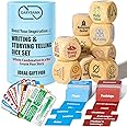 Garybank Inspiration Writing Prompt Dice - W/13 Writing Skill Cards and 200 Character & Event Cards - Storytelling Game for K