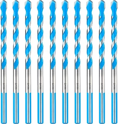 toolant 6mm Masonry Drill Bit Set 10pcs Tungsten Carbide Tip Box