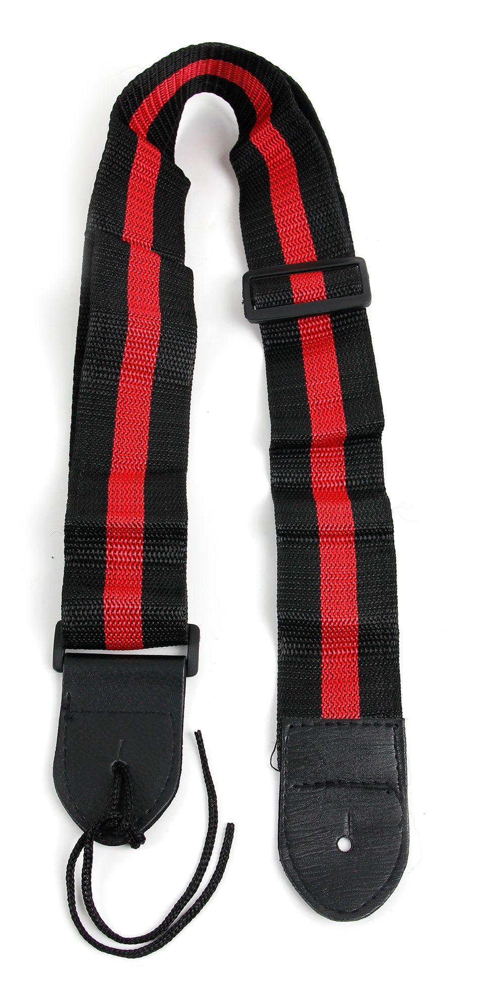 Black & Red Stripe Guitar Controller Strap For Guitar Hero & Rock Band Guitars On PS3, PS2, Xbox 360 & Wii (Compatible With Guitar Hero: Warriors of Rock, 6, 5, 4, 3, 2 & 1)