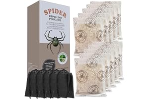 FLODTEEK 15 Pack Powerful Spider Repellent Indoor Protection for Your Home, Made with Natural Ingredients, Long-Lasting Indoor & Outdoor Spider Control for Home, Garage, Basement, and More, Safe & Easy to Use