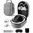 VORI Case for Meta Quest 3/Quest 3S/Oculus Quest 2 Accessories/Vision Pro/Pico 4, Fit Elite Strap/Kiwi Design/BOBOVR Battery Head Strap, with Len Protector, Portable Hard Carrying Case for Meta Quest