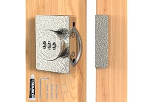 I-EASYDWW Keyless Combination Cabinet Lock, Anti-Pry 3-Digit Security for Swinging/Sliding Door, Drawer, Cupboard, Locker, Closet, Child Safety, Easy Installation (Silver, 1 Pack)