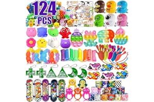 124 Pcs Party Favors for Kids, Goodie Bag Items, Loot Bag Fillers, Pinata Filler, Treasure Box Toys for kids Classroom Prizes