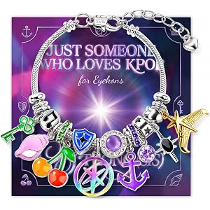 CelyBoutique Cats Eye K-pop Merch Bracelet Women Six Unique Charms Gift | 6 Symbolic Pendants,Y2K Style Accessory,Concert Acc