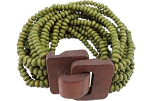 Coiris Multi Layers Seed Beads Wide Bangle Strand Bracelet for Women (BR1167)…