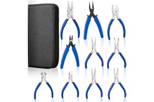 Shynek Jewelry Pliers, Set of 10 Professional Jewelry Making Pliers Tools for Craft, Wire Wrapping