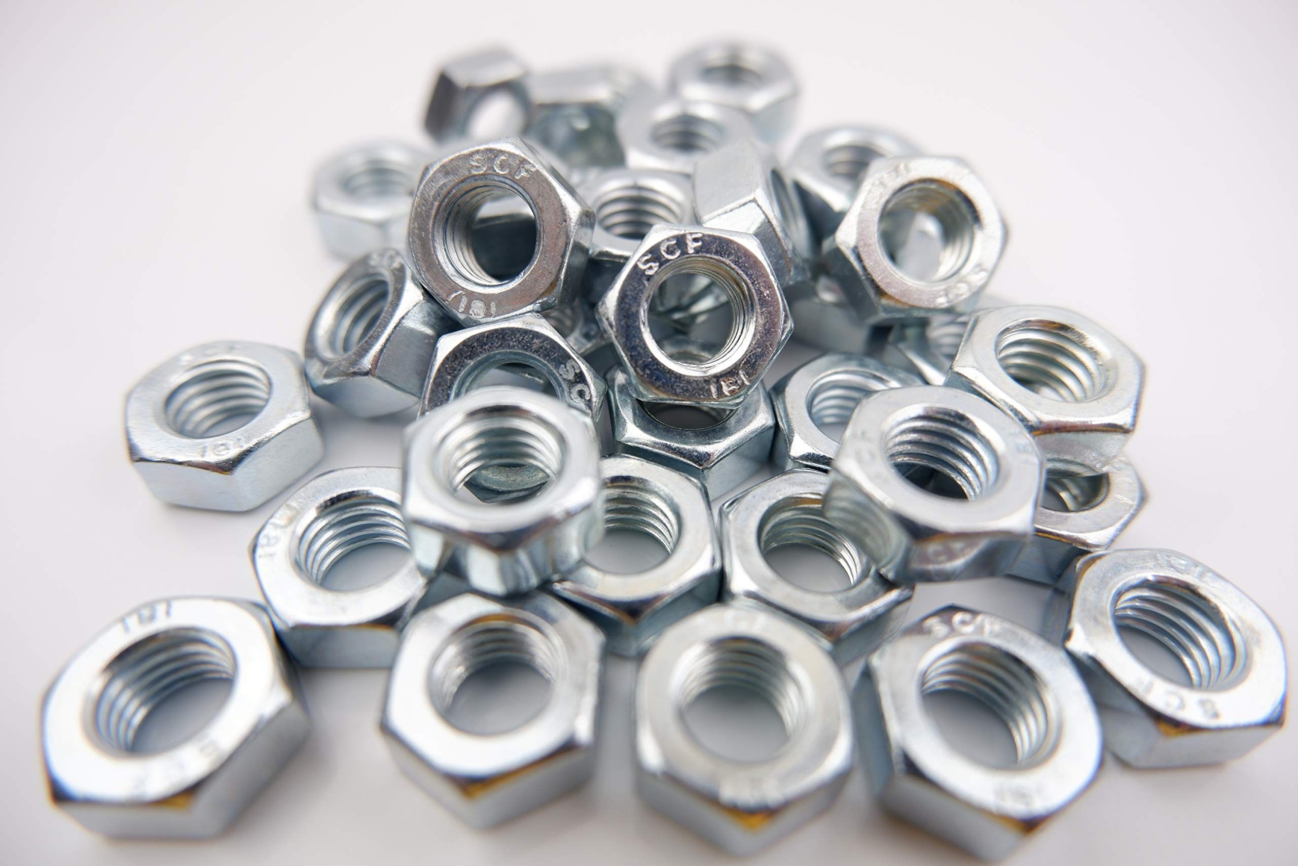 M10 (10mm) Hex Nut - Steel (Pack of 20) Hexagon Plain Bright Zinc Plated BZP Grade 8 (M10)