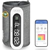 Jogfit Wireless Blood Pressure Monitor, Upper Arm BPM with 8.7&ndash;16.5" Cuff | FDA-Cleared, 30S Fast Measurement, One-Button, Voice &amp; LED Alerts, 2 User 199-Memory Each, 150-Use Battery, for iOS/Android