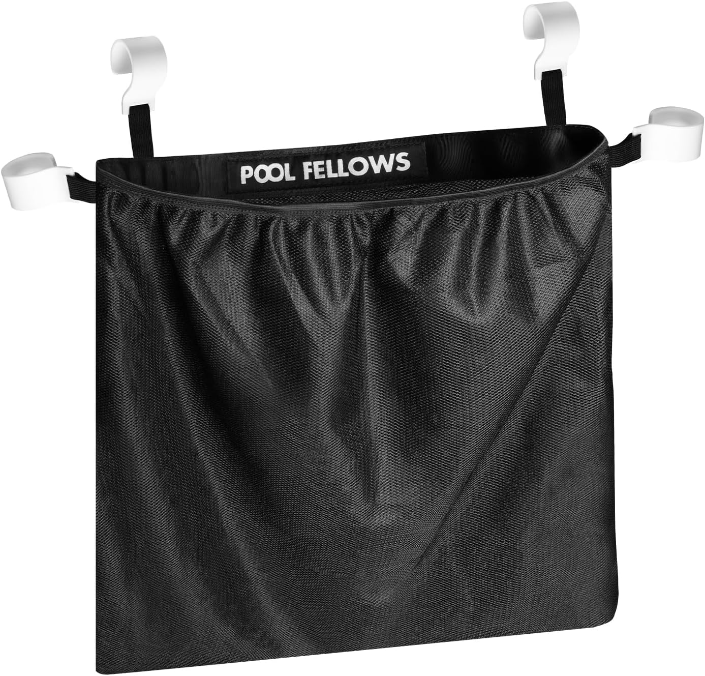 POOL FELLOWS Elastic Mesh Side Pouch for Pool Storage Bin, Net Pocket, Hanging Bag on Rods, Expanded Organizer for Pool Accessories, Outdoor Supplies, Indoor Clutter, 19.7 * 19.7 in