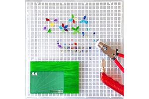 LUXIYS Stained Glass Cutting Mat with Tray 12"x12", Art Self Healing PVC Cutting Mat-Double Sided 9" x 12", Suitable for Cutting Glass and Cutting Mats for Crafts