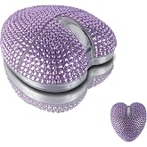 elec Space Wireless Bluetooth Mouse, Silent and Stylish Heart-Shaped Mouse for Laptop, PC - 10m Range (Purple)
