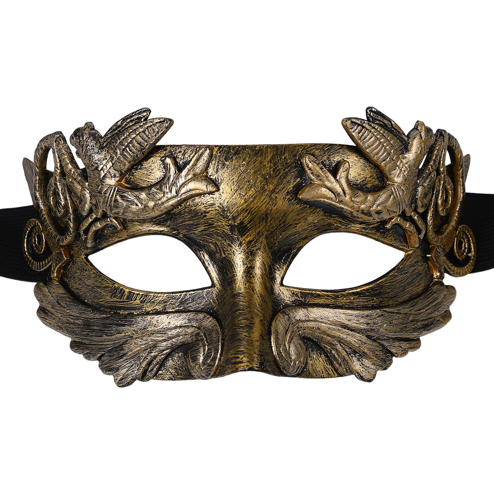 Oidea Masquerade Mask for Men: Retro Roman Greek Masks Vintage Phantom Of The Opera Mask Halloween Mascarade Ball Costume Party Masks Gold