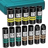 KIRXST 12-Piece 3/8-Inch Drive SAE Impact Deep