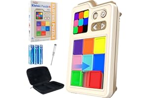 SMILESSKIDDO Super Slide Puzzle Games, Original 1000+ Challenges & 3 Modes, Brain Teaser Puzzle, Super Electronic Sliding Puzzles Toy Gifts for Kids & Adults, Fun Unblocking Logic Game