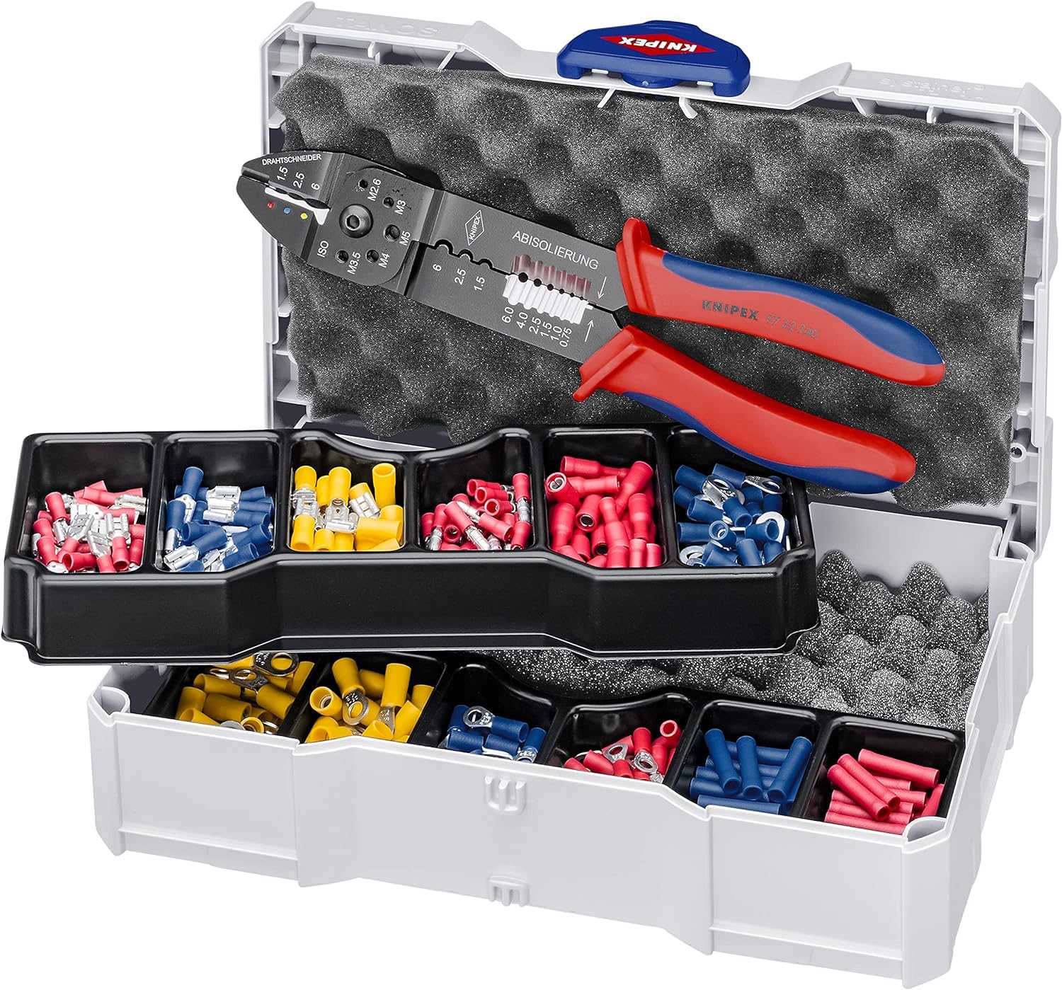 KNIPEX Crimp Assortment for Cable Connectors 13 Parts 265 mm, 97 90 26