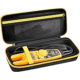 Case Compatible with Fluke T5-1000/ T5 600/ T6-1000/ T6 600 Electrical Voltage, Continuity and Current Tester Meter Organizer Holder - Black (Box Only)