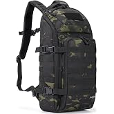 AMHEH 20L Slim Tactical Backpack with Suspended 13 Inch Laptop Compartment | Drop Protection, 1050D Water Resistant, Heavy Duty, YKK Zippers, Military Style, MOLLE, Compression Straps, Everyday Carry