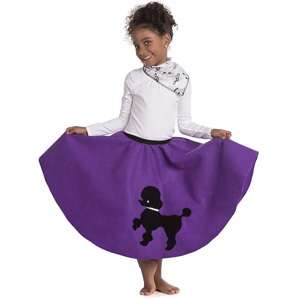 Adult Poodle Skirt Light Pink With Musical Note Scarf – 1950s Retro Costume, One Size