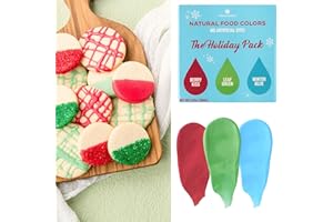 SWEETS INDEED Dye Free Christmas Food Coloring Set – 3 Bottles (Berry Kiss Red, Leaf Green, Winter Blue)1.22 fl oz | All Natural, Free from Artificial Dyes | For Frosting, Baking, Icing & Desserts (Christmas, 3 pack)