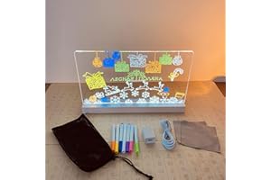 RUANECL Acrylic Dry Erase Board with Light, Led Note Board with Colors, 14.9 X 9”Light Up Dry Erase Board with Adjustable Stand Glow Memo Note, Led Board White Board for Office Home