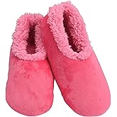 Snoozies Sherpa-Lined Slipper Socks for Women - Fuzzy, Cute, and Cozy Slippers for Women with Non-Slip Sole - Washable House Slippers