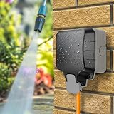 BG Electrical WP23-01 Single Outdoor Weatherproof Socket IP66 13 Amp Grey view 5